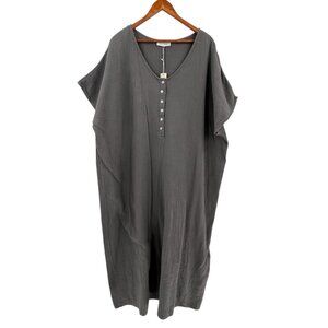 BEACHWOOD BABY Women's Storm Gray Maternity Kaftan Jumpsuit NWT O/S